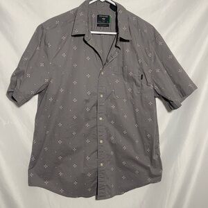 Dockers Gray Casual Button Down Shirt 100% Cotton